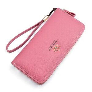 luxury card money holder purse mobile phone bag long leather ladies women's wallets for women - Image 7