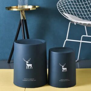8L/12L Plastic Garbage Can Double Buckets for Home Storage Easy-to-Use round Trash Can for Kitchen Office Hotel Bedroom Family - Image 4