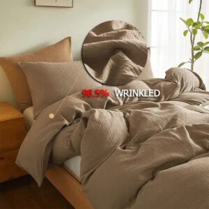Hot selling 100% Cotton Gauze Duvet Cover set Customization 3 piece bedding set Close skin soft muslin Duvet cover double - Image 4