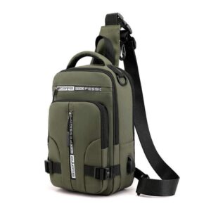 Waist Sling Bag Multipurpose Waterproof Nylon Large Capacity USB Fitness Chest Bag Fanny Pack For Men Sport - Image 4
