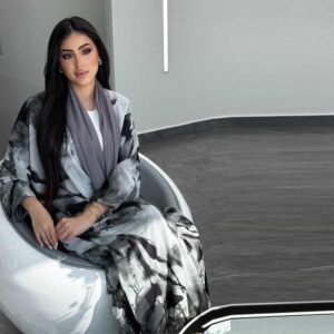 Muslim Open Abaya One Size Suitable For All Seasons Marble Printed Abaya For Women Patterned Open Abaya 2025 - Image 4