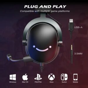 Fifine H9 Ampligame USB Wired Headphones 7.1 Channel Noise Cancelling Computer Headset 3.5mm Headset Gaming For PC PS5 Xbox NS - Image 7