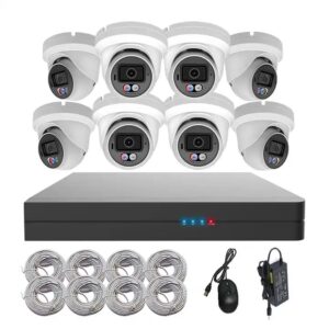 4K 8MP All in One HD NVR Kit 4CH 8CH 16CH POE Dome Bullet Camera Outdoor Motion Detection Alarm w/Audio Security Camera System - Image 3