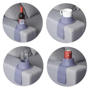 Modern Design Silicone Cup Holders for Tea Coffee & Beverages Sofa Accessory with Support Frames Sleeves for Wine & Bar Use - Image 7