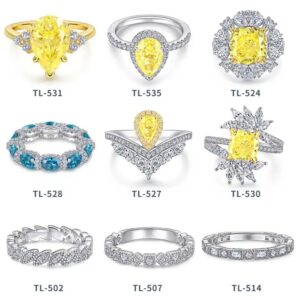 Sterling Silver Jewelry Rings Multi Colored Gemstones 925 CZ Silver Women Rings - Image 5