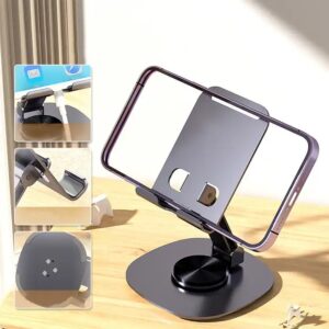 Portable Foldable Desktop Phone Stand Holder Anti-slip 360 Rotating Metal Mobile Phone Holders for All Phones - Image 6
