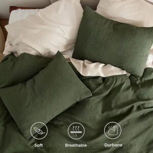 Duvet Cover Set Design-Based Customization Polyester Gauze Faux-Muslin Waffle Weave Comforter Cover Set - Image 3