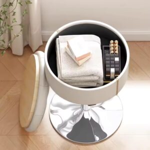 Adjustable Vanity Stool , Vanity Chair,Storage ottoman,round ottoman stool - Image 6