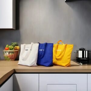 Canvas Tote Bag Print Logo Canvas Shoulder Bag Plain Custom Cotton Shopping Bag - Image 5