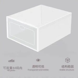 Household Multi-Color Foldable Plastic Storage Box Stackable Shoe Organizer with Drop Front Access for Home Use - Image 7