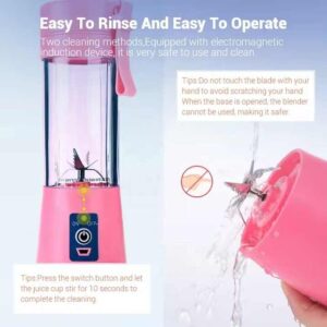 300ml Personal USB Juicer Cup Portable Juicer Blender Household Fruit Mixer Six Blades Rechargeable Fruit Mixing Machine - Image 3