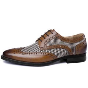 Men's Dress Shoes Leather Ventilation Lace-Up Fashion Bullock Men Shoes Formal Business Casual Dress Shoes - Image 6