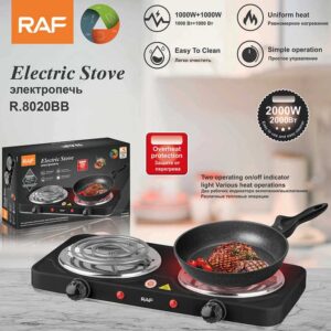 Portable Hot Plate Electric Cooking Stove Black 2 Burner Household Appliance Temperature Control - Image 7
