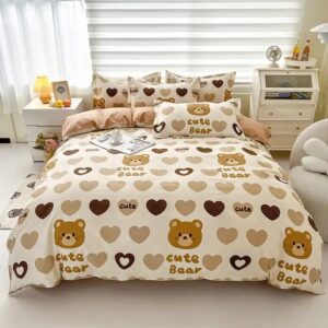 Hot Sale Print queen king size printed 4 piece bedsheets duvet cover bedding set - Image 3