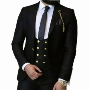 Italian Business 3 Pieces Royal Blue Classic Men Suit Groom Prom Tuxedos Groomsmen Blazer for Wedding suit for men - Image 3