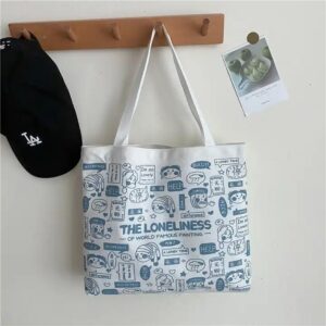Women's Summer single Shoulder Handbag for College Student custom logo accept crossbody premium canvas tote bag - Image 7
