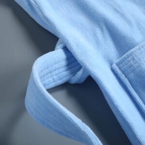 Luxury Hotel White Cutpile Velvet Bathrobe Terry Cloth Spa Robe Cotton Hotel Bathrobe - Image 6
