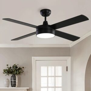 Remote Control 52inches Dining Room Lighting AC DC Indoor Ceiling Fan With Light - Image 3