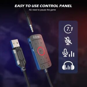 Fifine H9 Ampligame USB Wired Headphones 7.1 Channel Noise Cancelling Computer Headset 3.5mm Headset Gaming For PC PS5 Xbox NS - Image 6