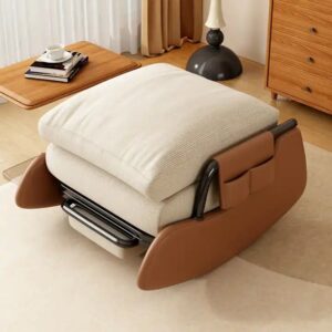 Nordic Modern Armchair Wood Velvet Home Living Room Sofa Lounge Accent Chairs Rocking Chair For Adults - Image 4