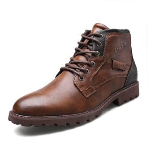 Wholesale Men's Middle Tube Cowboy Biker Boots Embroidery Chelsea Martin Western Boots Shoes - Image 4
