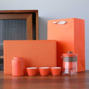 VIP customer business Gift set Tea set Gift box Teacups teapot teacups accompanied by hand custom logo travel set - Image 7