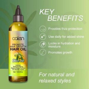 Olive Oil Hair Scalp Oil Organic Natural Scalp Massage Oil For Hair Growth Anti-Itching 4OZ - Image 3