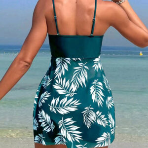2024 Short Dress Tankini With Shorts Swimsuit Women Swimwear Female Padded Printed Bathing Swim Suit Swimming Beachwear Summer - Image 2
