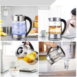 1800W 1.8L Electric Kettle Tea Pot Portable Glass Stainless Steel Water Boiler Fast Heating Teapot 220V Home Appliance 전기포트 주전자 - Image 3