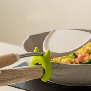 Portable Silicone Anti-overflow Pot Lid Clip Anti-scalding Spoon Holder Support Rack Kitchen Universal Spatula Bracket Clip - Image 3