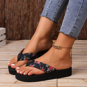 Summer Retro Flip Flops Women Outside Flat Beach Shoes Sandals Shoes for Ladies Slippers Slide Indoor House Pantuflas Mujer - Image 2