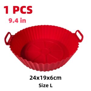 Airfryer Silicone Basket Reusable Baking Tray Silicone Mold for AirFryer Pizza Fried Chicken Basket Air Fryer Liners Accessories - Image 2