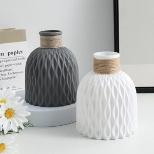 Rope Plastic Vase Flower Arrangement DIY Flowerpot Living Room Porcelain Imitation Flower Ware Home Decoration Ornaments - Image 4