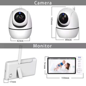 ABM501 5 inch IPS Baby Camera 720P with Pan-Tilt Night Vision Baby Care Products Smart Baby Monitor - Image 3