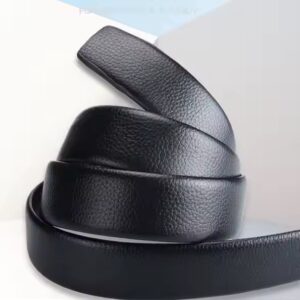 Wear-resistant PU Waistband Men Business Automatic Belt with Metal Buckle PU Leather Belts for Men's Gift - Image 4