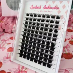 Black Package Cluster Lash Natural Thin Band Segment Eyelashes DIY Lash Extension Kit Cluster Lashes Kit - Image 3
