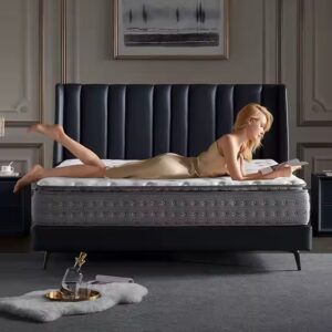 Hot Selling Euro Luxury King Queen Size Custom Spring Memory Foam Latex Hybrid Pillow Top Mattress Compressed In A Box For Hotel - Image 3