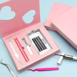 Diy Cluster Lashes private label C D Curl Segment Pre-Cut Extension Kit Eyelashes DIY cluster lashes kit - Image 4