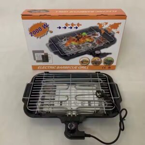 Smokeless Indoor Desktop Electric Grill with Griddle Features Thermostat Height Design - Image 5