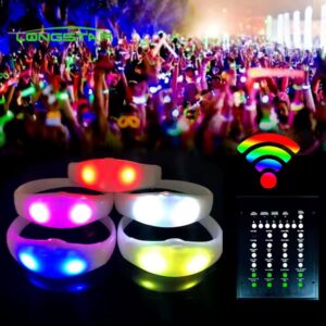 Remote Controlled LED Bracelet DMX Control LED Wristband Outdoor Party Silicone Remote Controlled Flashing - Image 3