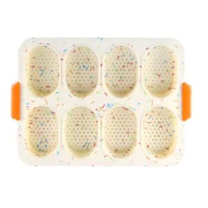 Food Grade 8 Grid French Bread Baking Mold Oval Silica Gel Silicone Cake Tools for Oven and Tabletop Use - Image 5