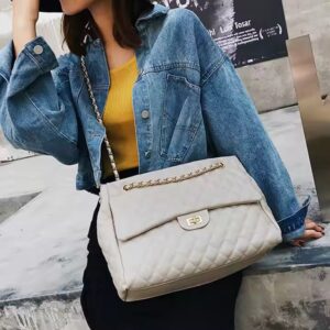 Leather Bag Bolsos De Mujer Hobo Bags Plaid Crossbody Bag For Women - Image 4