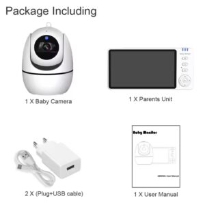ABM501 5 inch IPS Baby Camera 720P with Pan-Tilt Night Vision Baby Care Products Smart Baby Monitor - Image 4