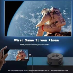 Mini Mobile Projector 100 inches 180P LCD Home Use Palm Size Remote Projector Wire Screen Mirroring Portable Projector - Image 3