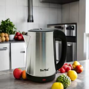 220V stainless steel tea boiler 360 degree rotational base outdoor household electric kettle - Image 3