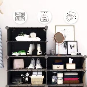Apartment Use Easy Assemble Portable 3 columns and 7 layers Shoe Storage Cabinet Plastic Shoe Rack - Image 4