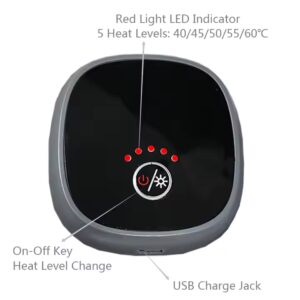 Knee Warm Pad Rechargeable Warm Therapy Knee Heating Massager with 5 Levels Heating for Circulation Joint Relax Pain Relief - Image 3