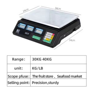 30kg Digital Supermarket Price Scale Commercial electronic pricing Weighing Scale - Image 5