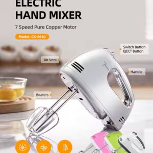 Home Kitchen Electrical batidora de mano 7 Speed Food Flour Dough Cake Egg Beaters Handmixers Electric Held Hand Mixers - Image 4