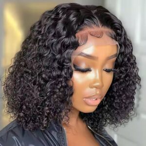 Cheap Deep Curly Wave Short Bob Wig Human Hair Hd Full Lace Front Wig Vendor Raw Indian Virgin Lace Frontal Wig For Black Women - Image 6